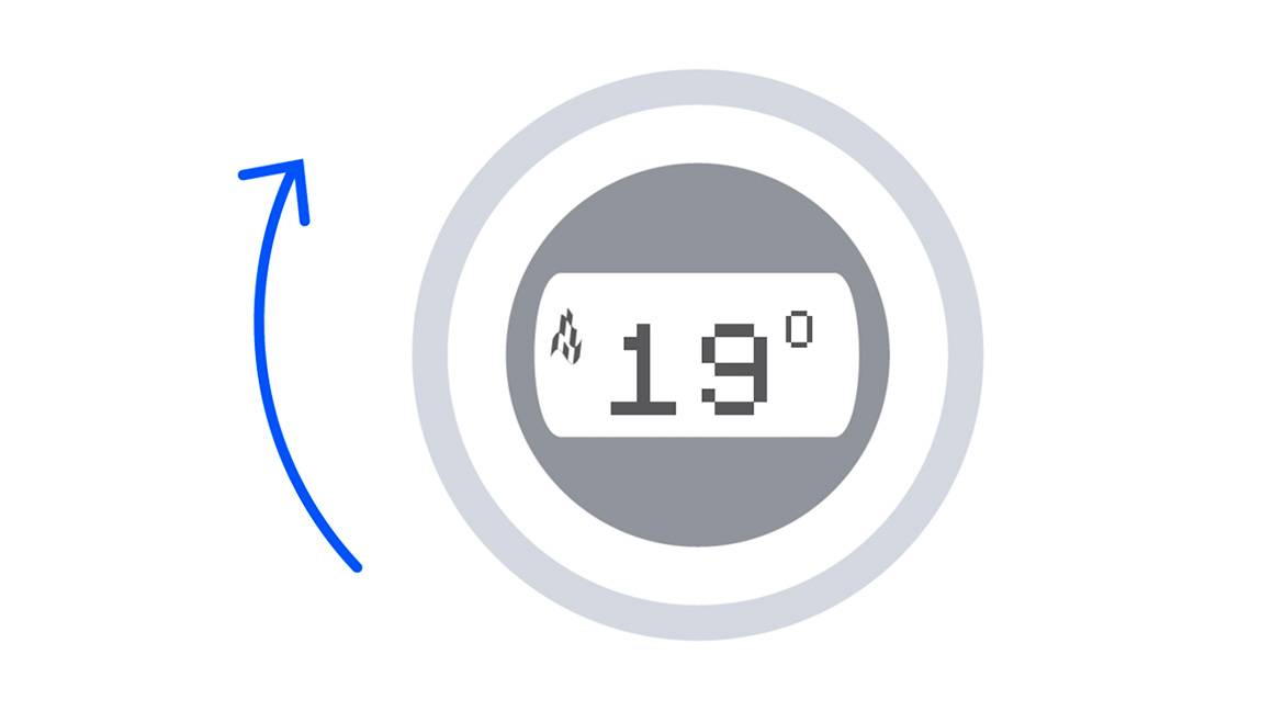 Stap 9. thermostaat weer omhoog