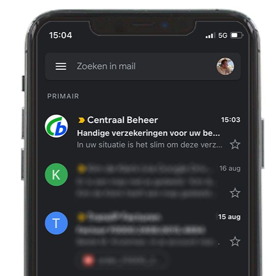 Je ziet ons logo in je inbox