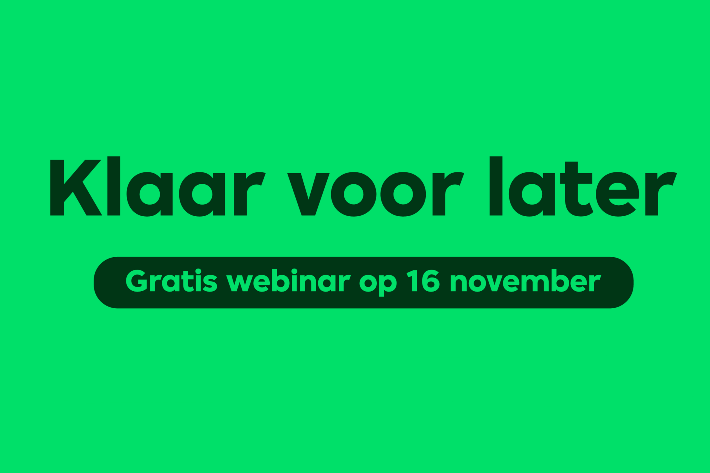 Gratis webinar op 16 november