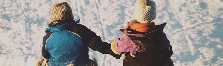 Kinderen op wintersport